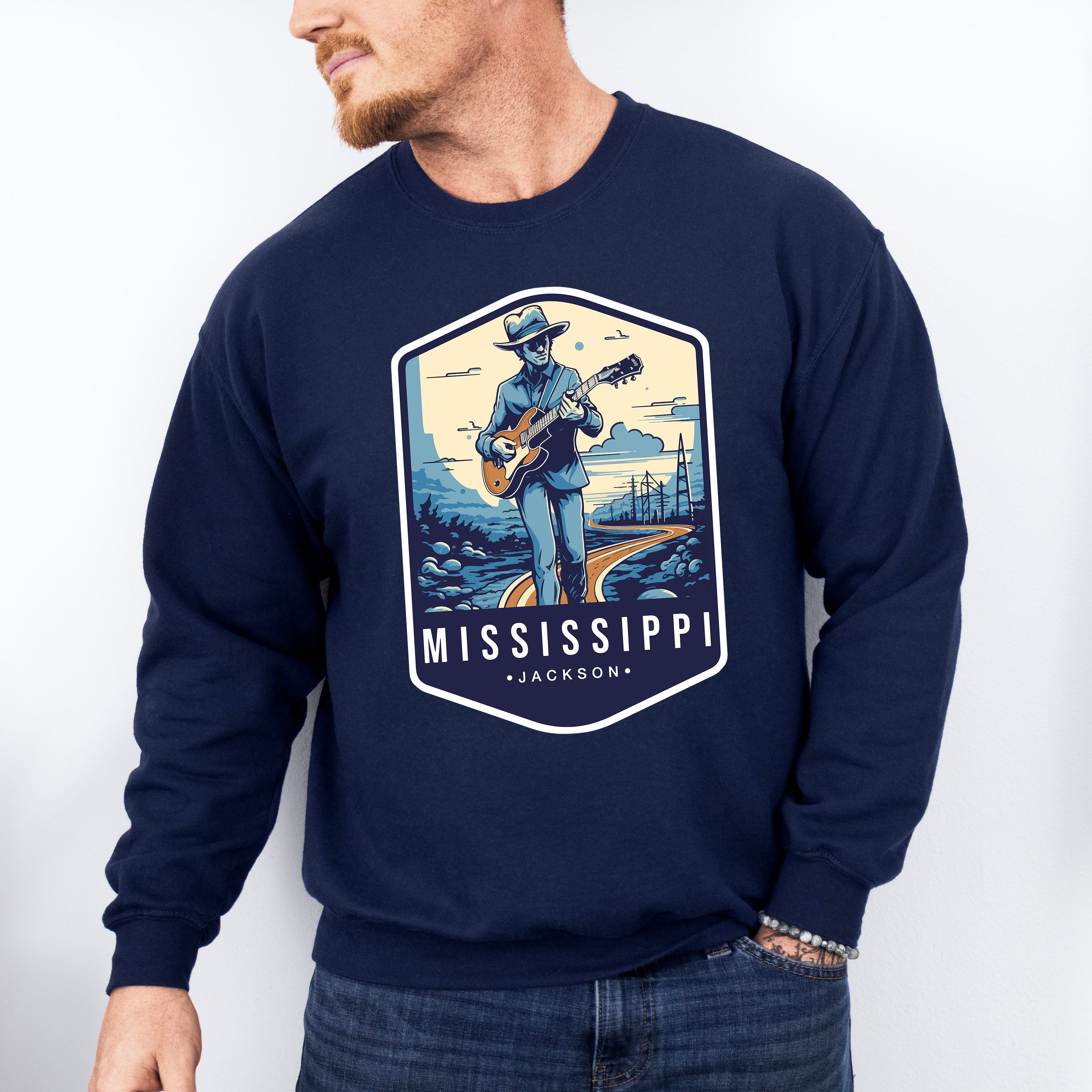 Mississippi Jackson - States &amp; Cities Unisex Crewneck T-Shirt Sweatshirt Hoodie