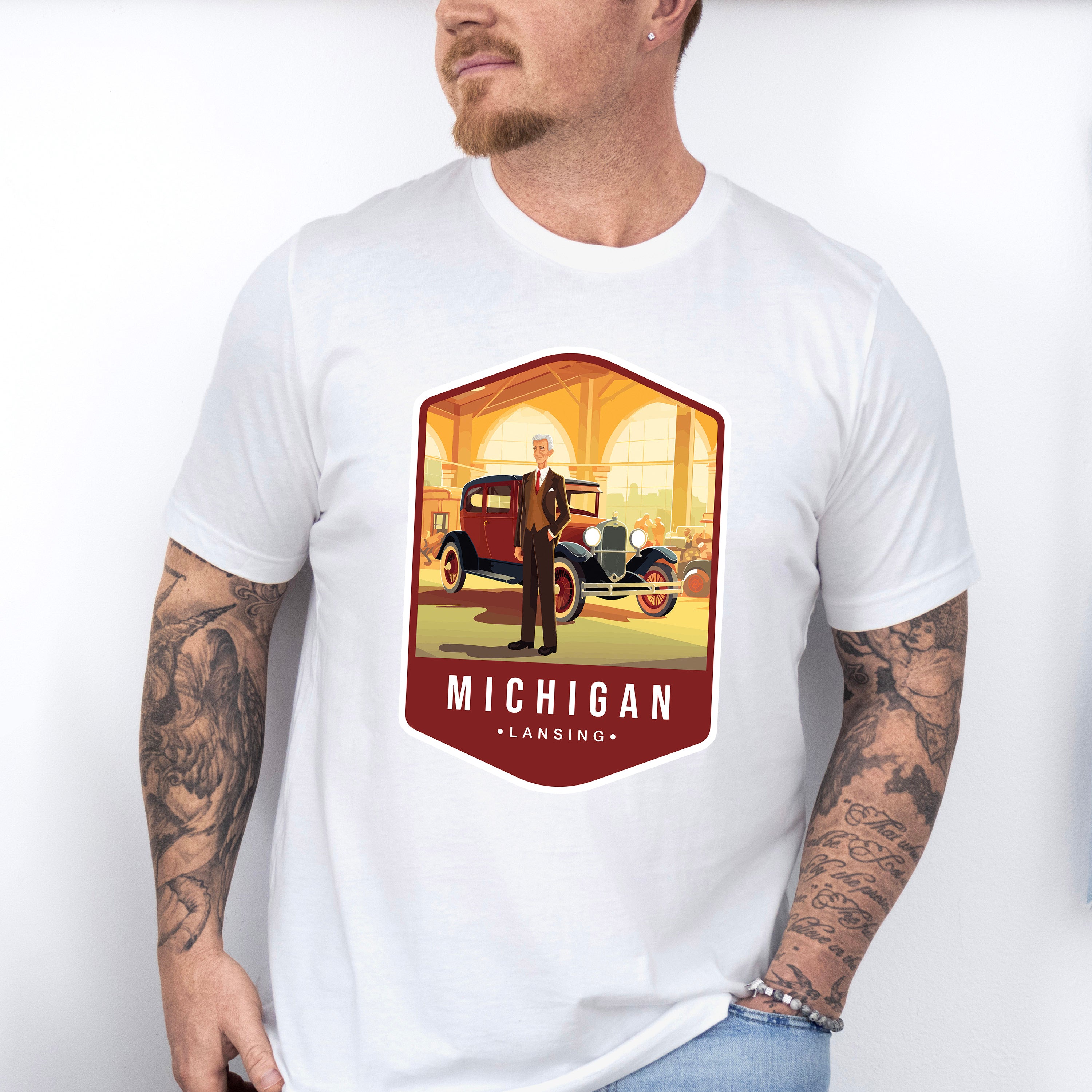 Michigan Lansing - States &amp; Cities Unisex Crewneck T-Shirt Sweatshirt Hoodie