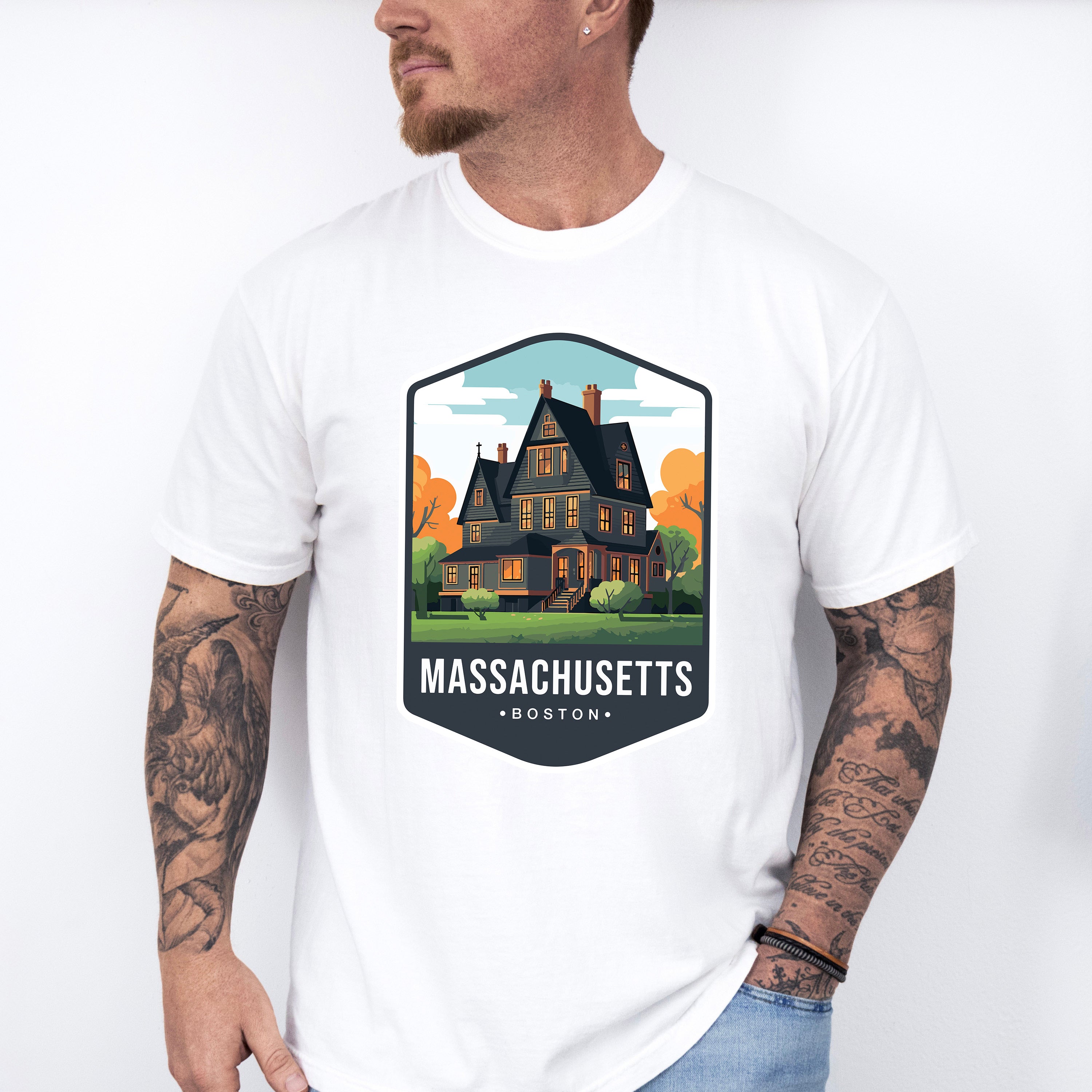 Massachusetts Boston - States &amp; Cities Unisex Crewneck T-Shirt Sweatshirt Hoodie