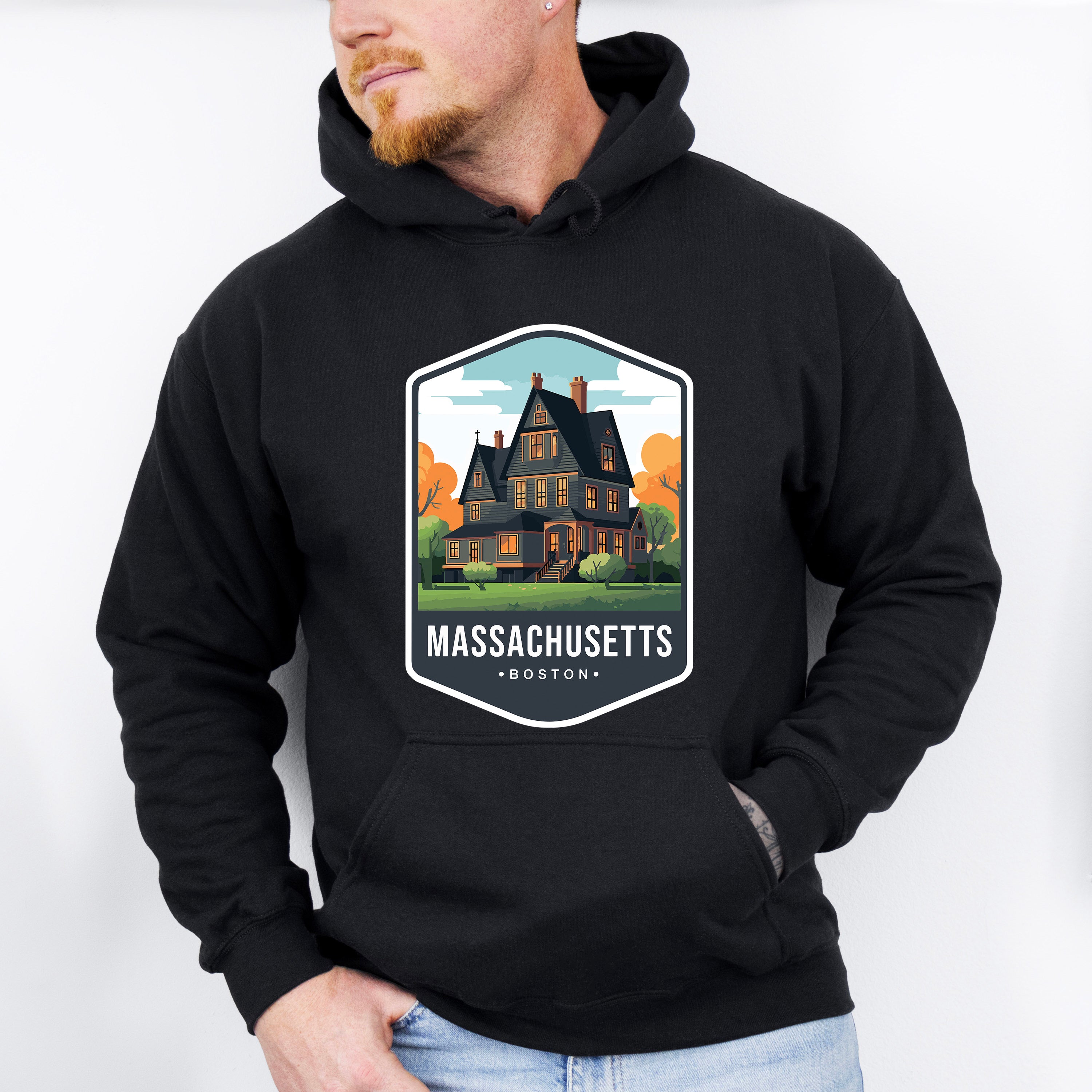 Massachusetts Boston - States &amp; Cities Unisex Crewneck T-Shirt Sweatshirt Hoodie