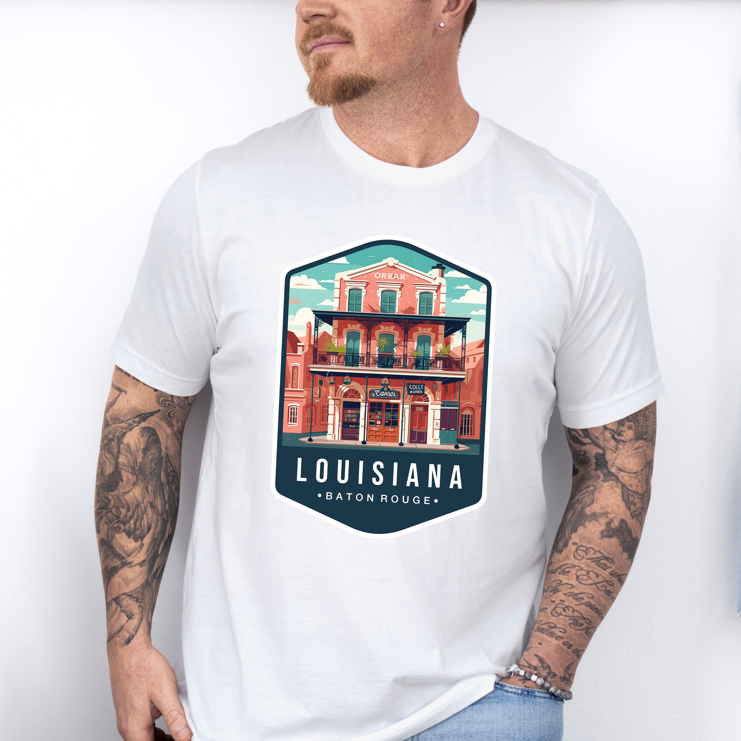 Louisiana Baton Rouge - States &amp; Cities Unisex Crewneck T-Shirt Sweatshirt Hoodie