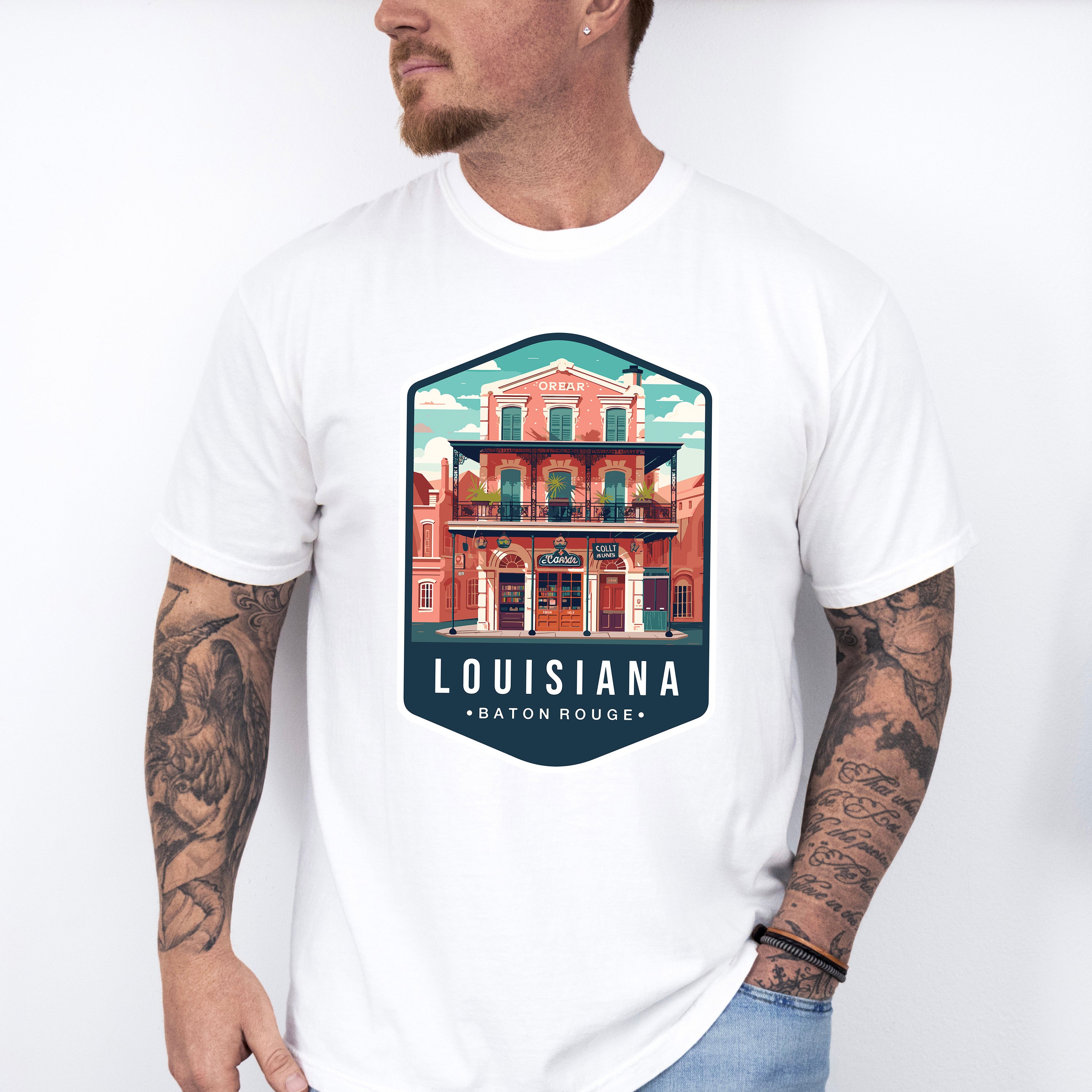 Louisiana Baton Rouge - States &amp; Cities Unisex Crewneck T-Shirt Sweatshirt Hoodie