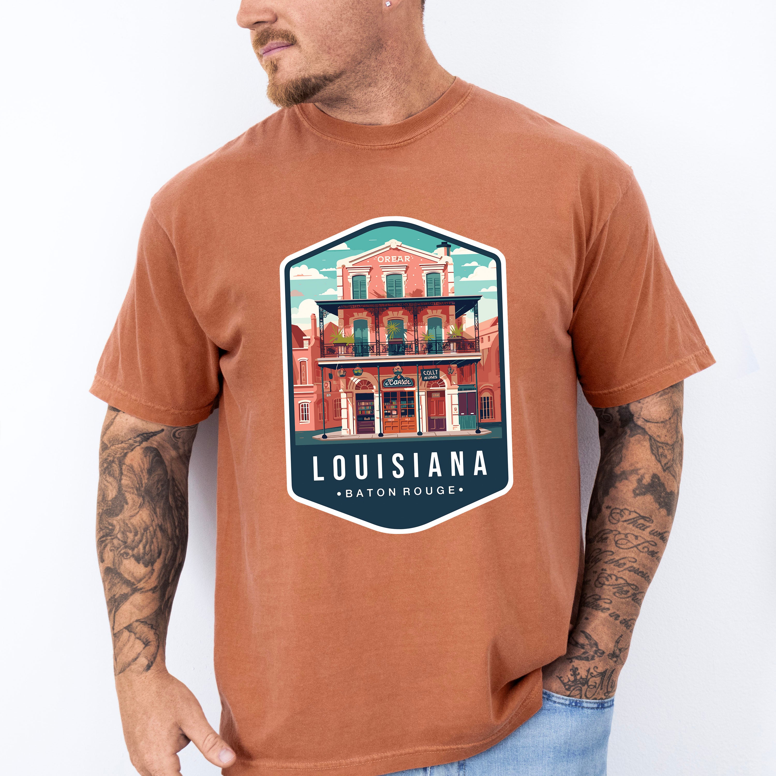 Louisiana Baton Rouge - States &amp; Cities Unisex Crewneck T-Shirt Sweatshirt Hoodie