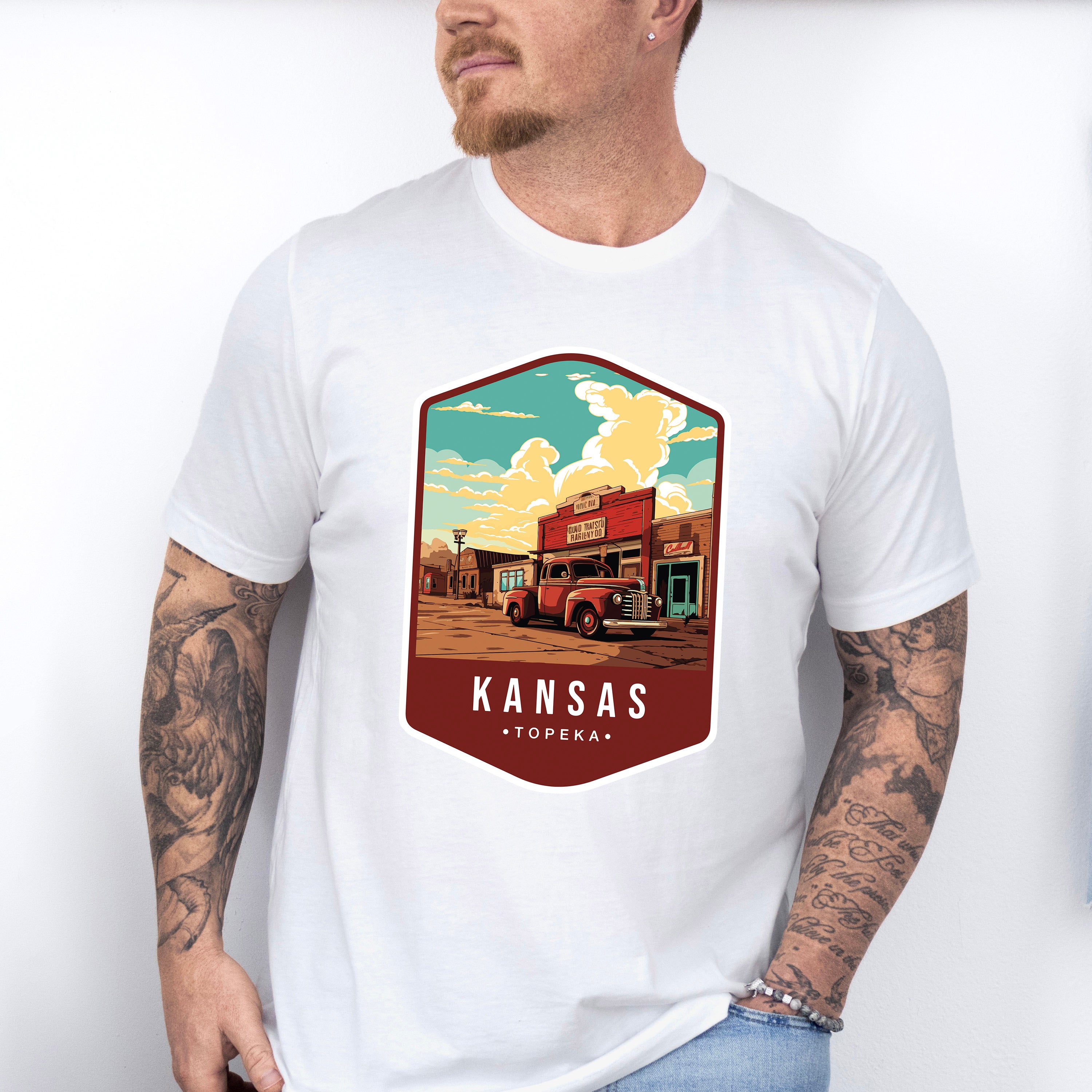 Kansas Topeka - States &amp; Cities Unisex Crewneck T-Shirt Sweatshirt Hoodie