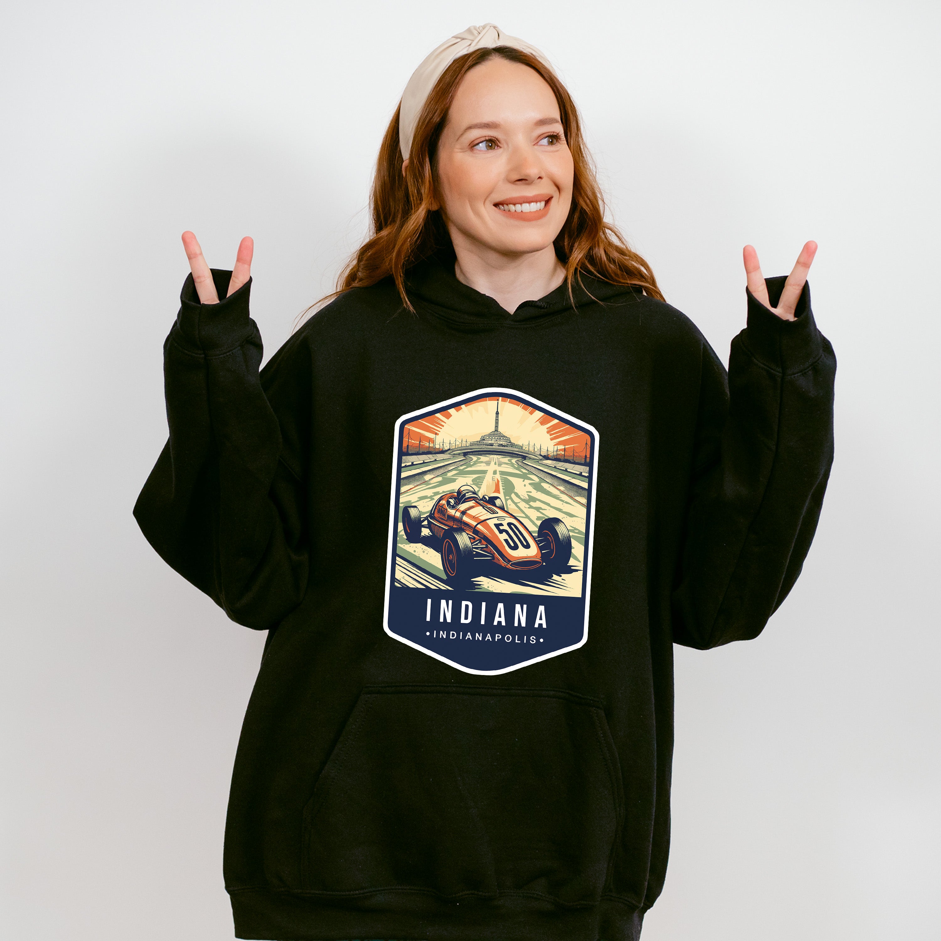 Indiana, Indianapolis - States &amp; Cities Unisex Crewneck T-Shirt Sweatshirt Hoodie