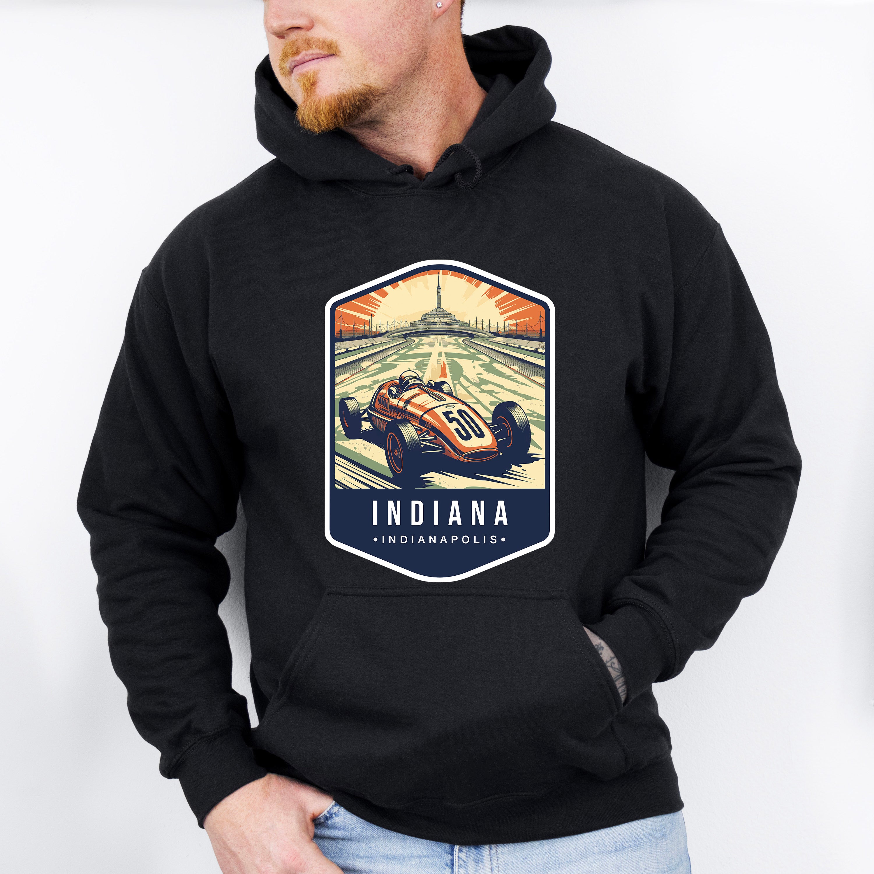 Indiana, Indianapolis - States &amp; Cities Unisex Crewneck T-Shirt Sweatshirt Hoodie