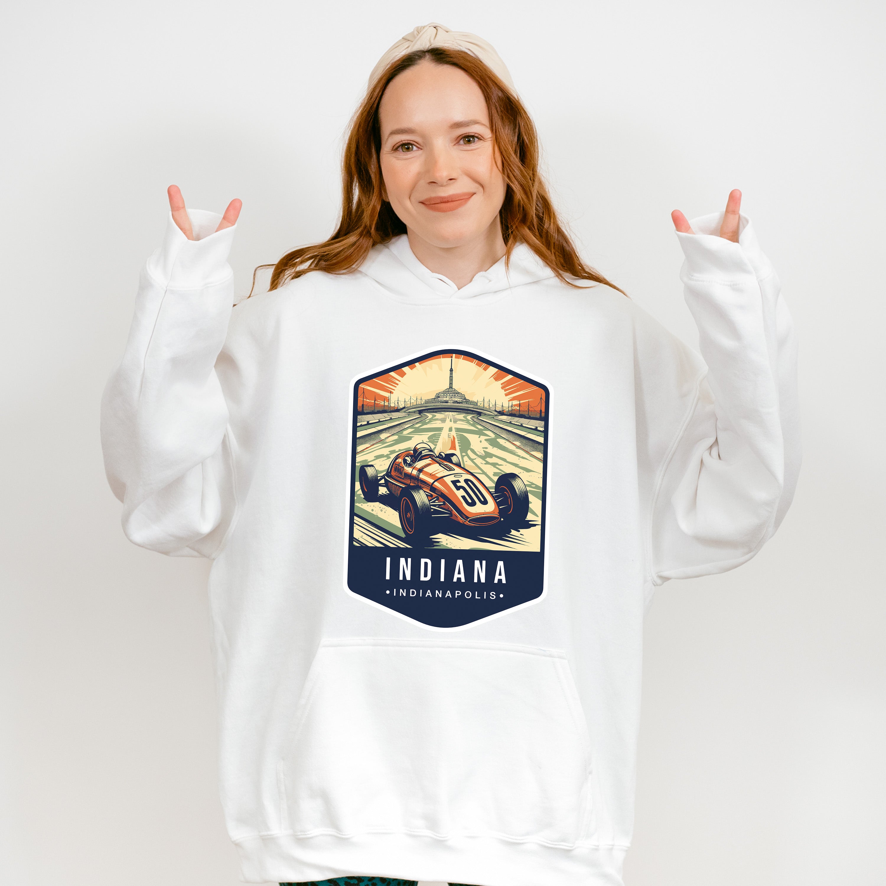 Indiana, Indianapolis - States &amp; Cities Unisex Crewneck T-Shirt Sweatshirt Hoodie