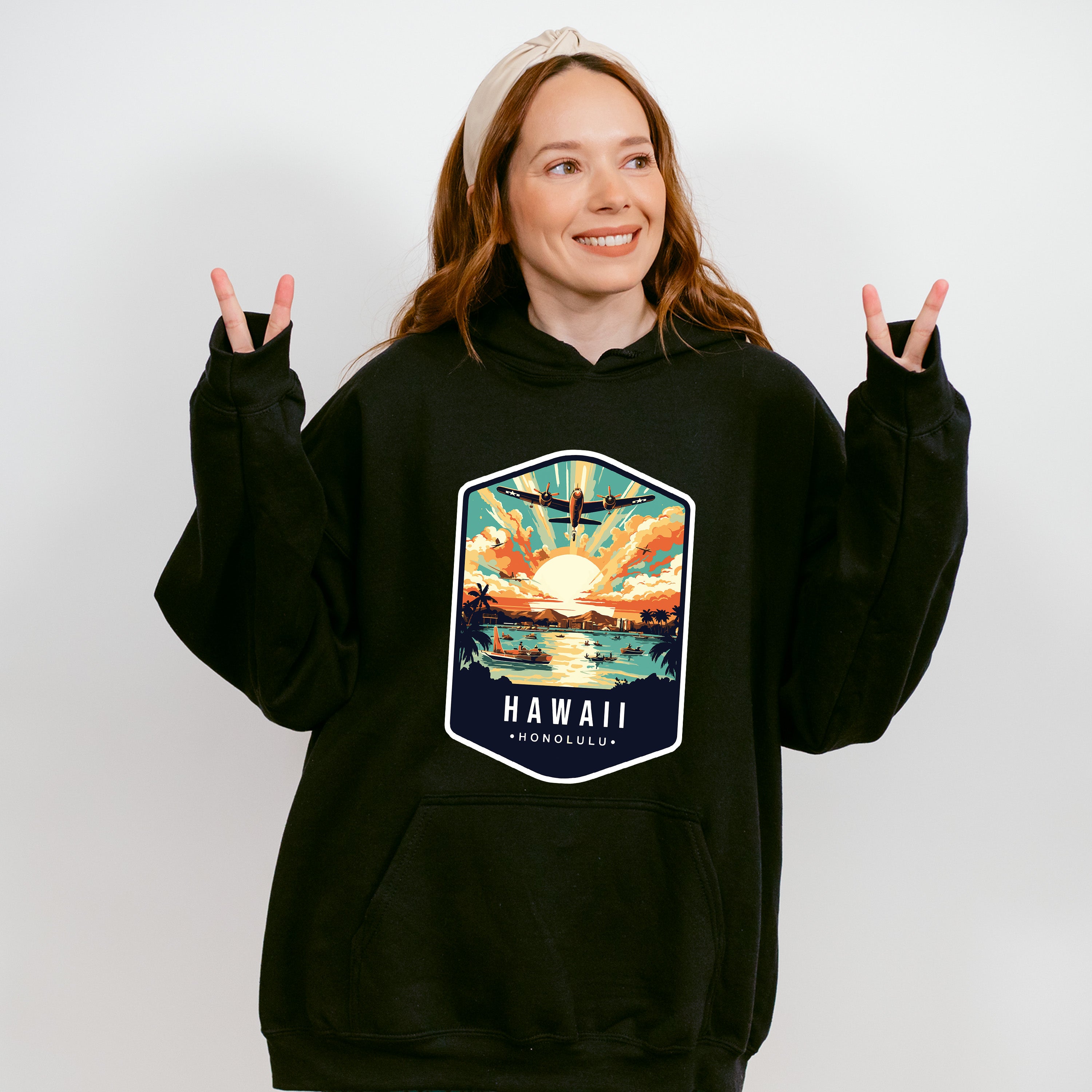 Hawaii Honolulu - States &amp; Cities Unisex Crewneck T-Shirt Sweatshirt Hoodie