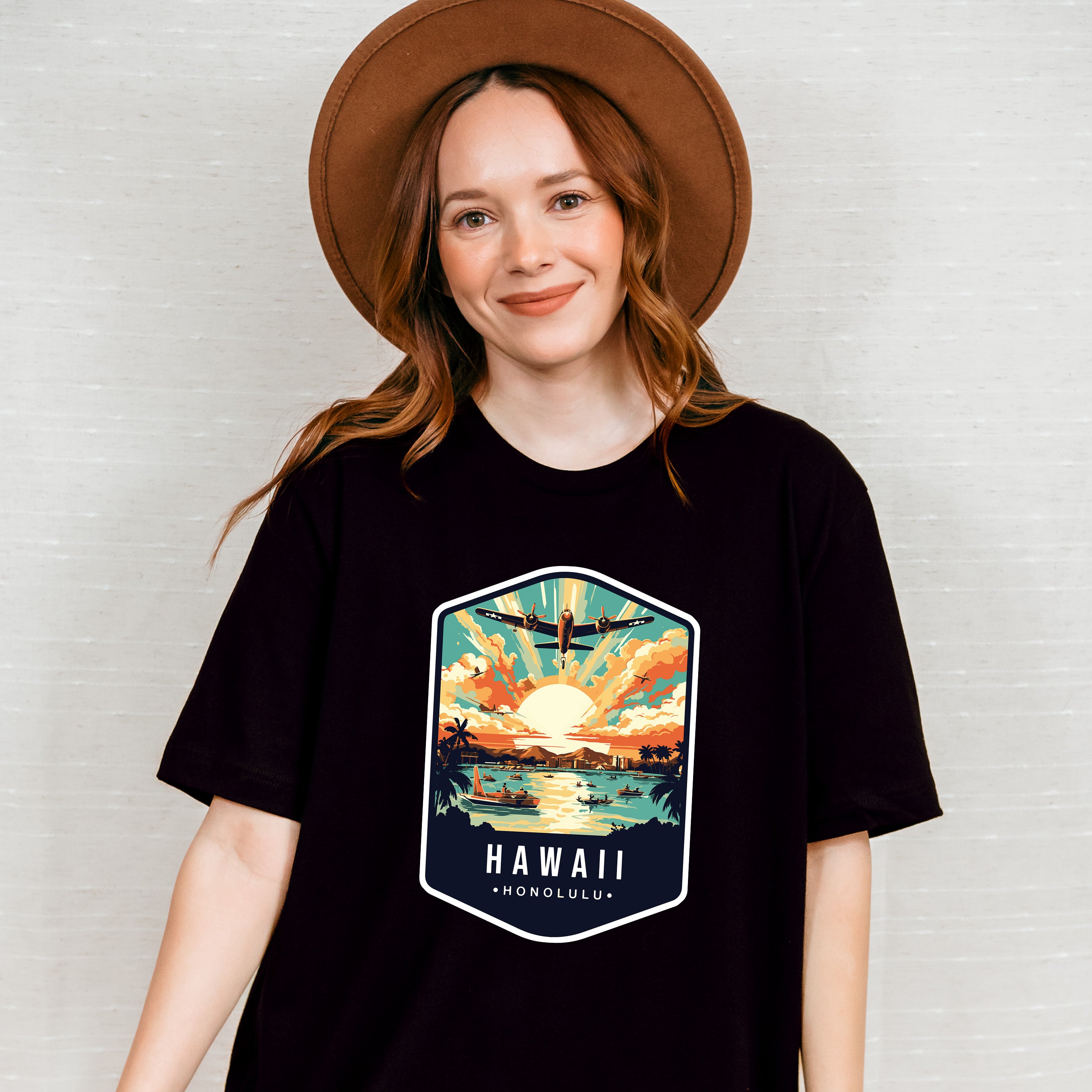 Hawaii Honolulu - States &amp; Cities Unisex Crewneck T-Shirt Sweatshirt Hoodie