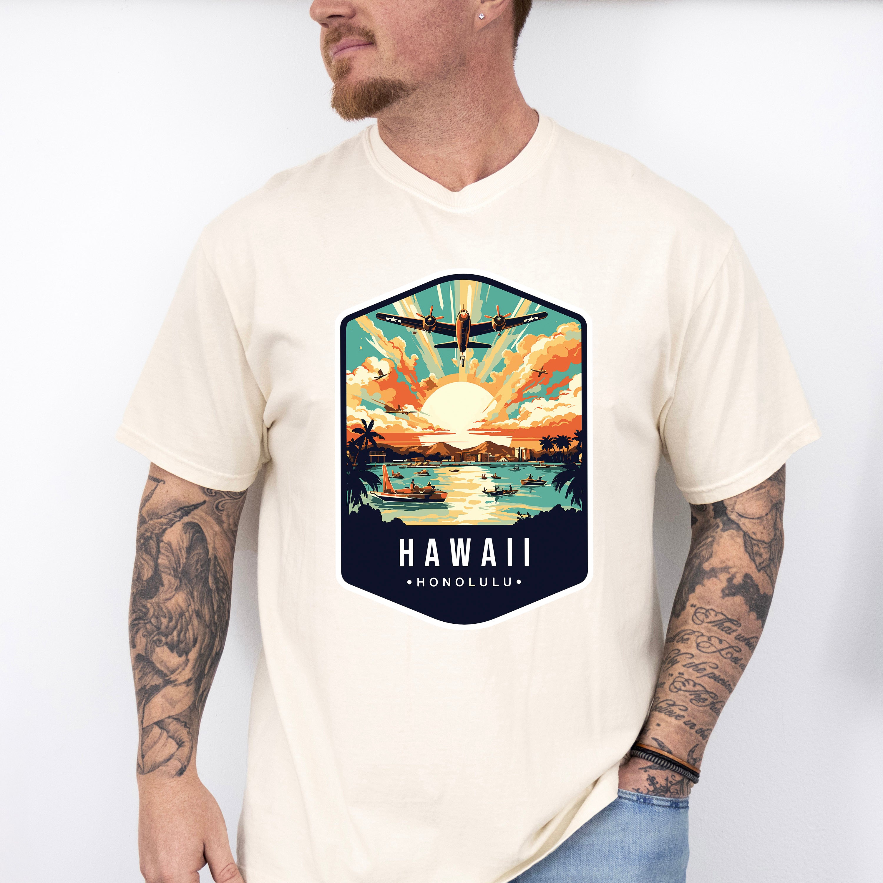 Hawaii Honolulu - States &amp; Cities Unisex Crewneck T-Shirt Sweatshirt Hoodie