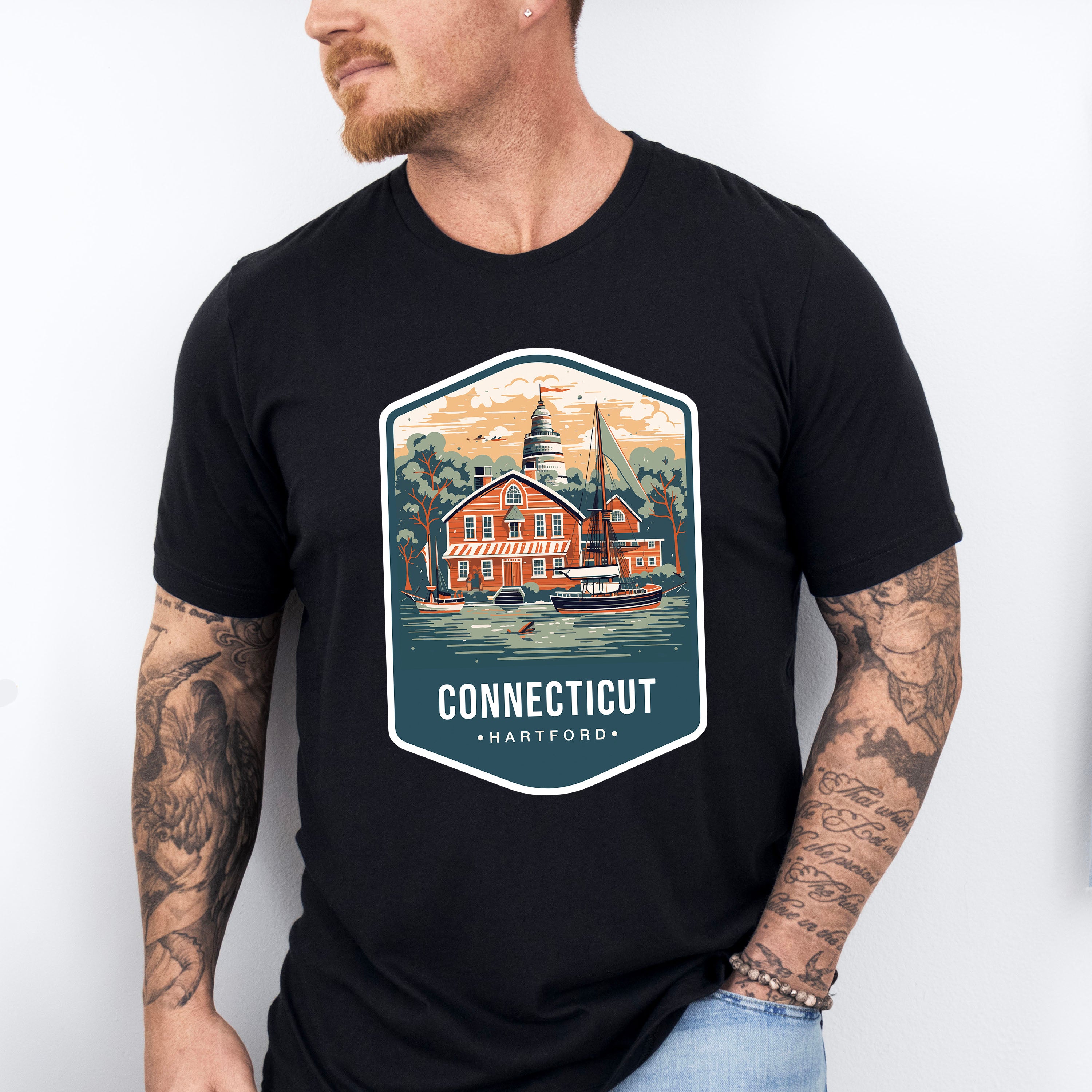 Connecticut Hartford - States &amp; Cities Unisex Crewneck T-Shirt Sweatshirt Hoodie