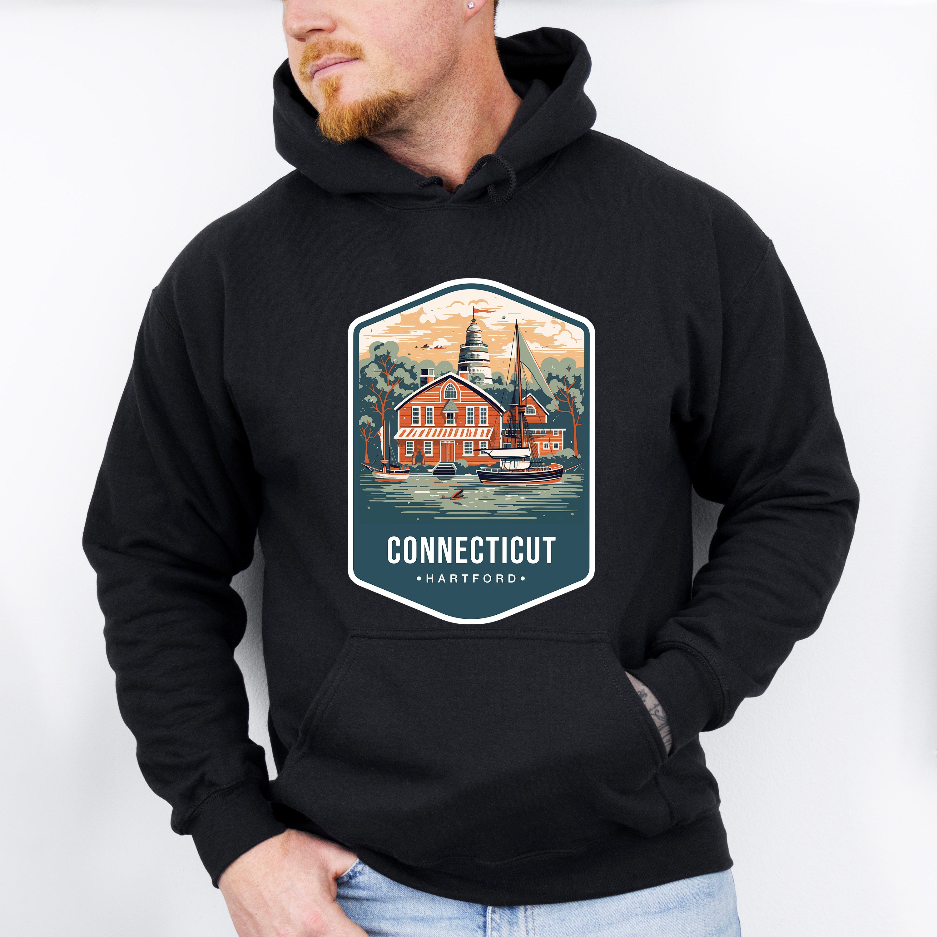 Connecticut Hartford - States &amp; Cities Unisex Crewneck T-Shirt Sweatshirt Hoodie