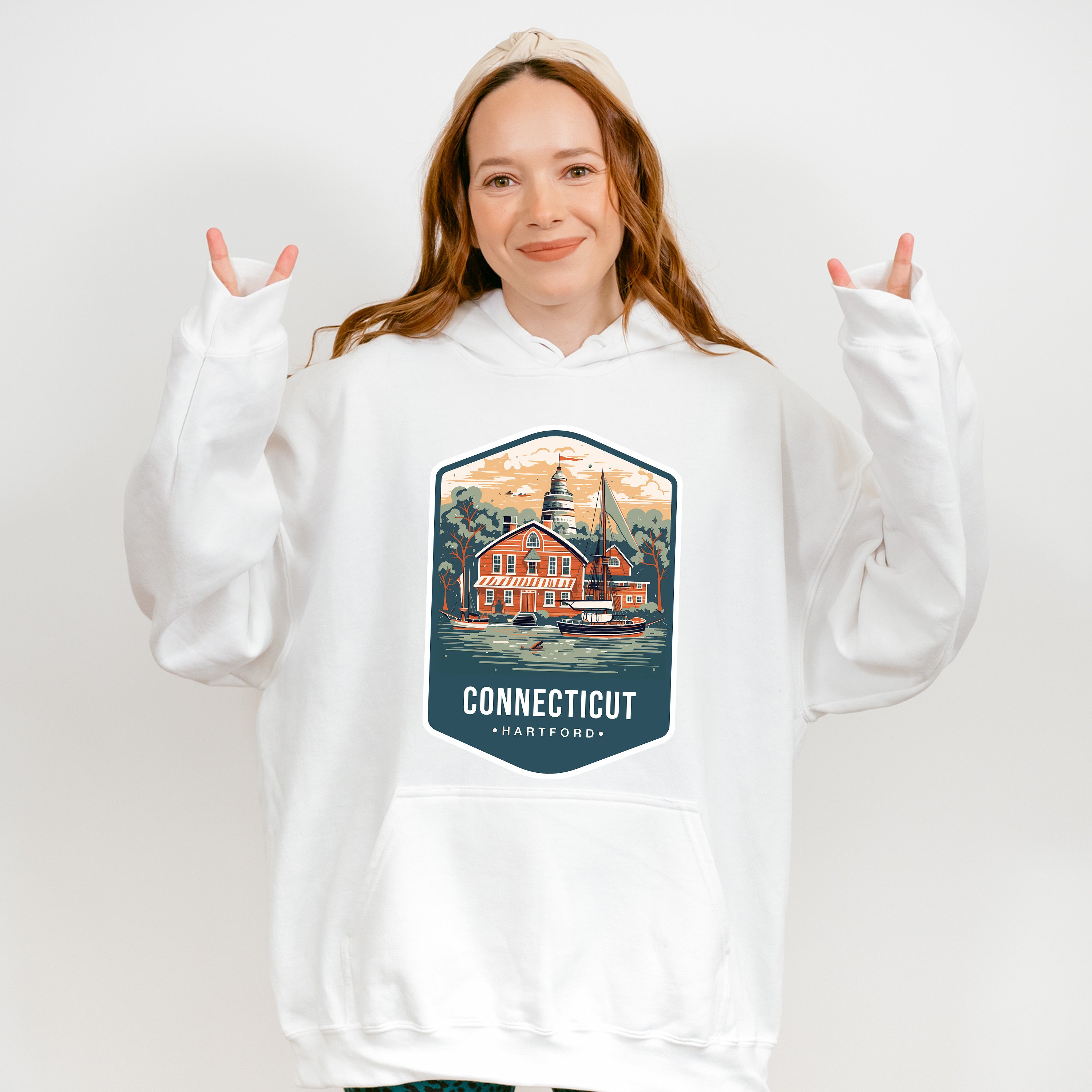 Connecticut Hartford - States &amp; Cities Unisex Crewneck T-Shirt Sweatshirt Hoodie