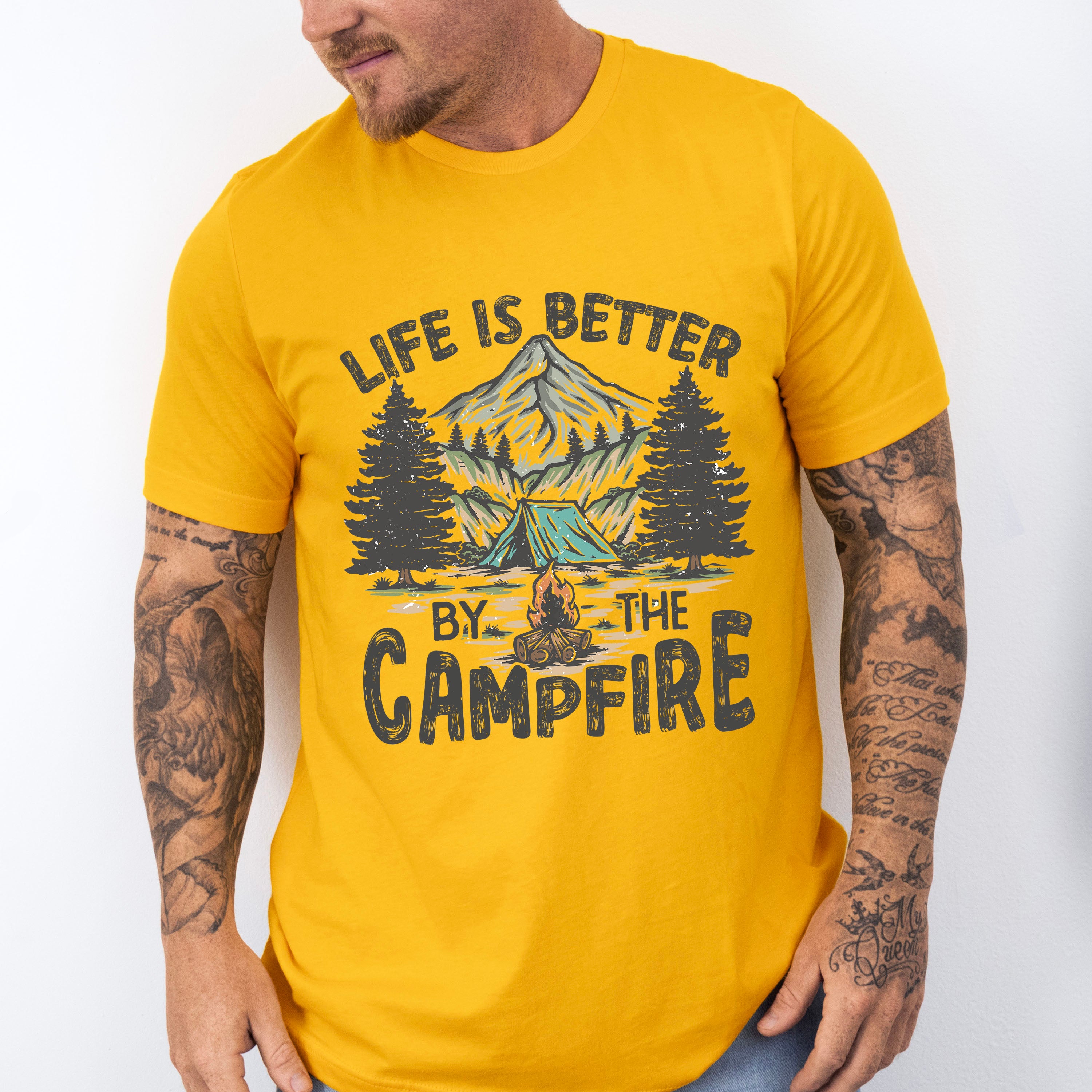 Life Is Better By The Camping Design - Camping Unisex Crewneck T-Shirt Sweatshirt Hoodie