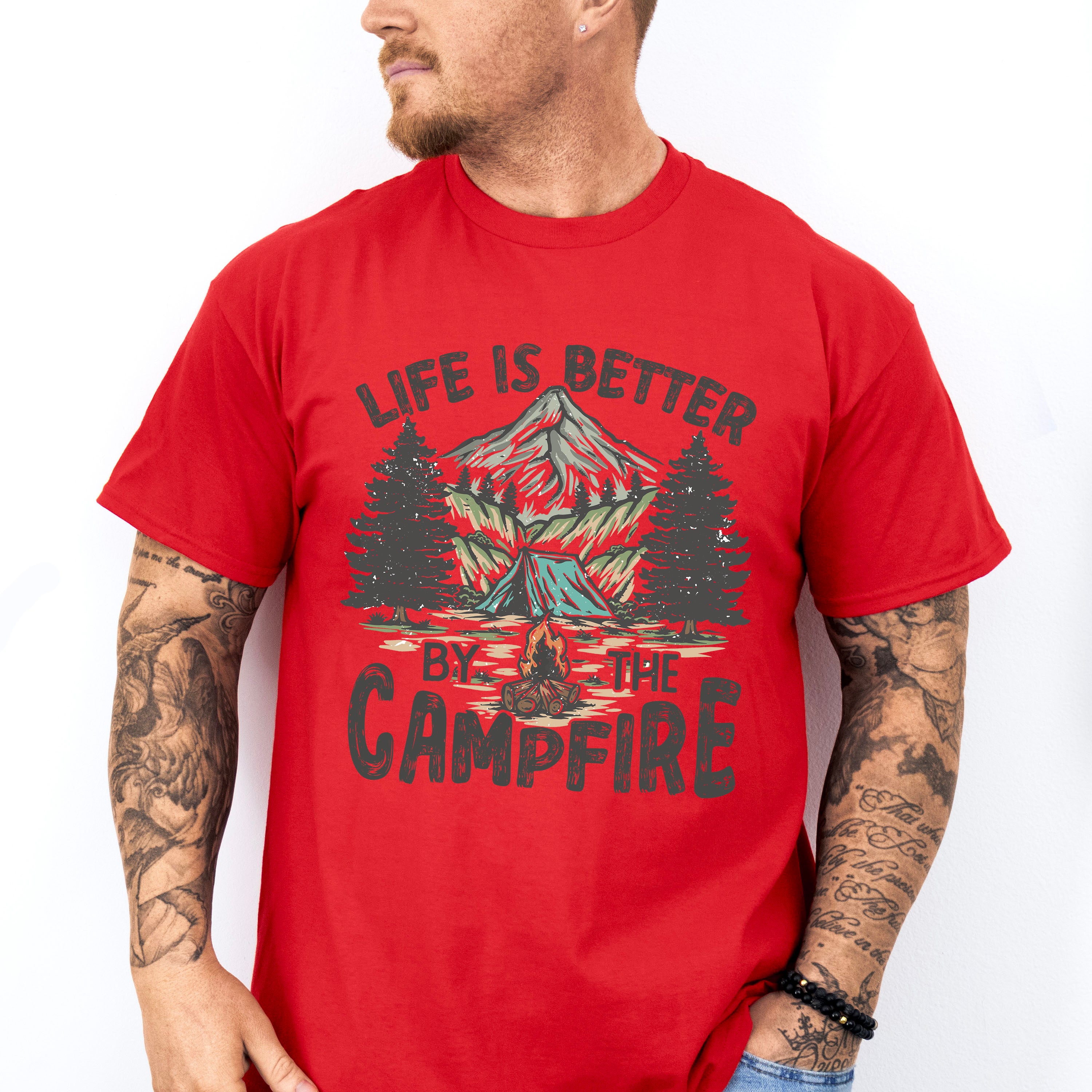 Life Is Better By The Camping Design - Camping Unisex Crewneck T-Shirt Sweatshirt Hoodie