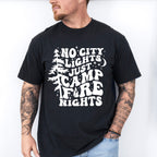 No City Lights Just Camp Fire Nights Design - Camping Unisex Crewneck T-Shirt Sweatshirt Hoodie