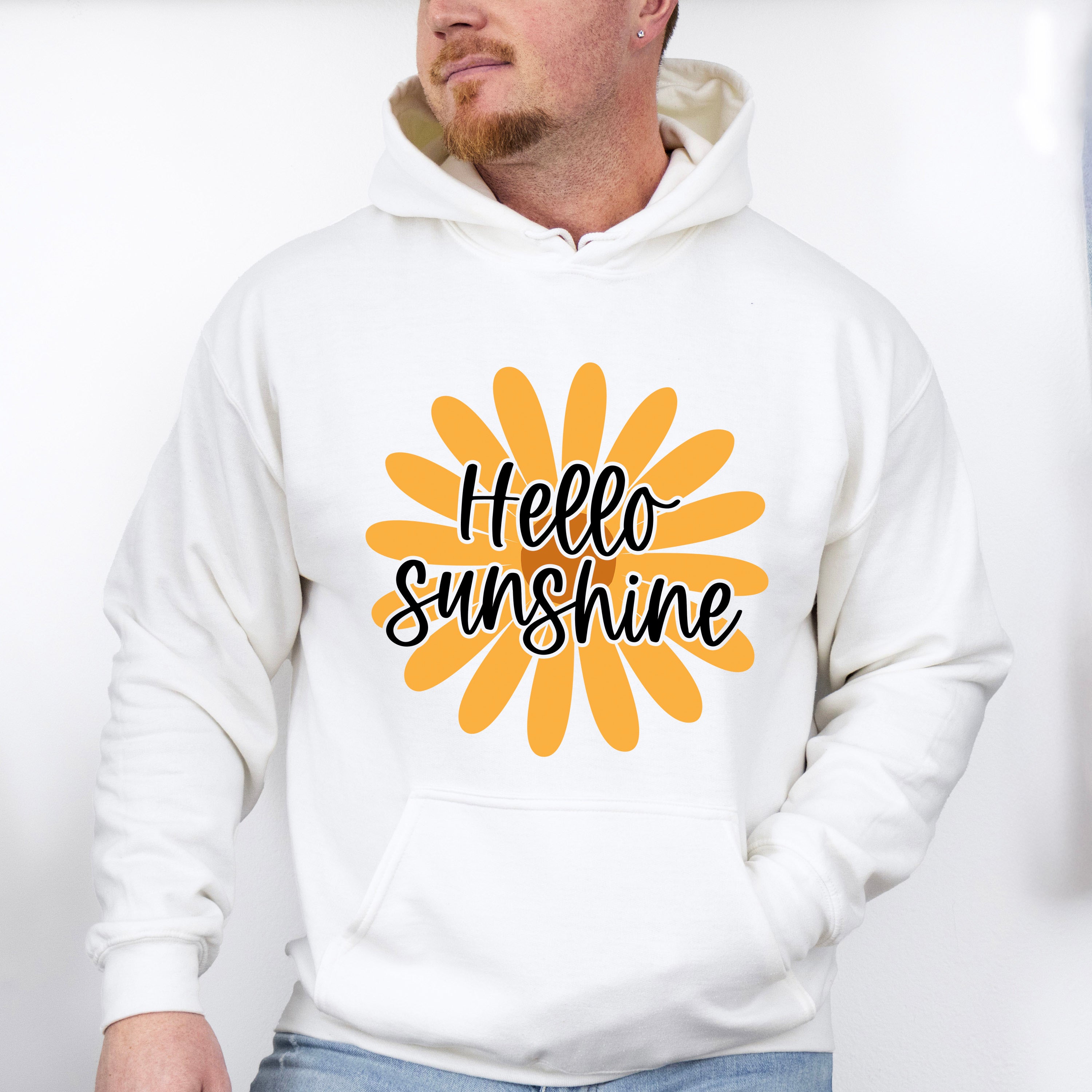 Hello Sunshine Yellow Flower - Spring Unisex Crewneck T-Shirt Sweatshirt Hoodie