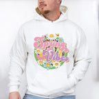 Spring Vibes Flowers Circular Design - Spring Unisex Crewneck T-Shirt Sweatshirt Hoodie