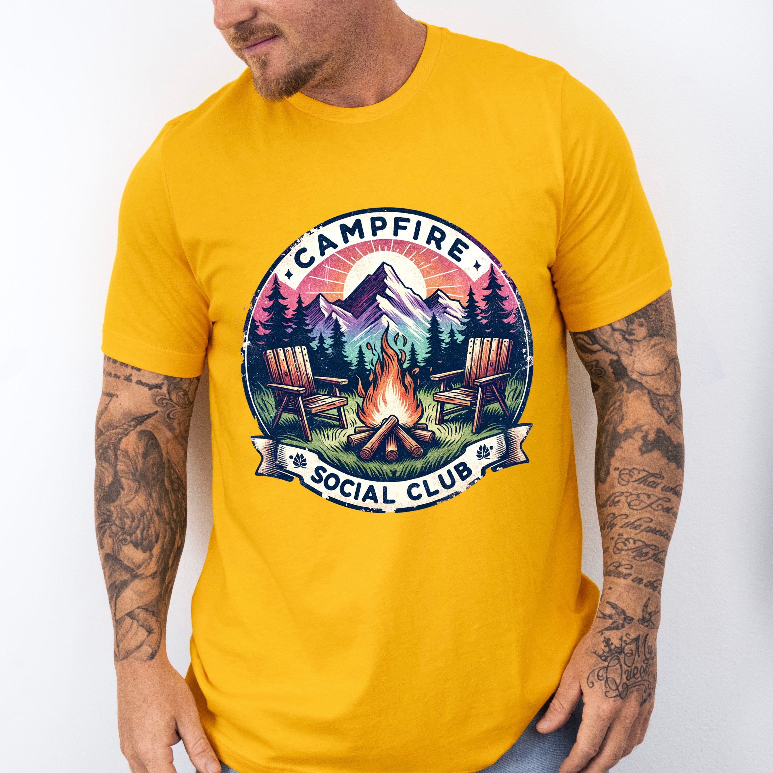 Campfire Social Club Design - Camping Unisex Crewneck T-Shirt Sweatshirt Hoodie