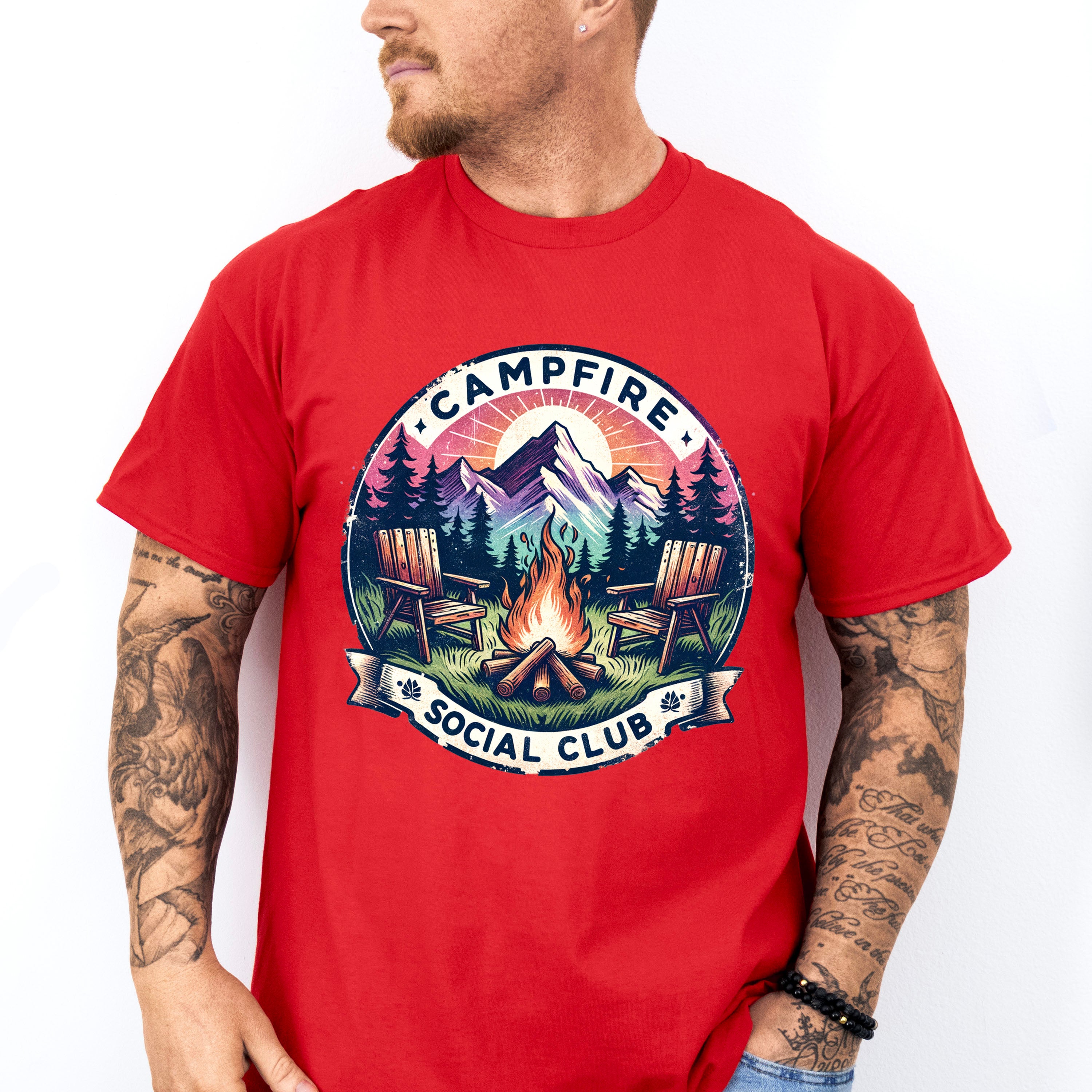 Campfire Social Club Design - Camping Unisex Crewneck T-Shirt Sweatshirt Hoodie