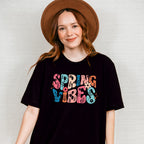Spring Vibes Colorful Retro Design - Spring Unisex Crewneck T-Shirt Sweatshirt Hoodie