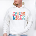 Spring Vibes Colorful Retro Design - Spring Unisex Crewneck T-Shirt Sweatshirt Hoodie