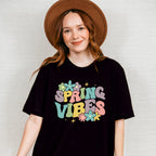 Spring Vibes Retro Flowers - Spring Unisex Crewneck T-Shirt Sweatshirt Hoodie