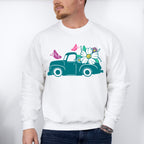 Truck With Flowers - Spring Unisex Crewneck T-Shirt Sweatshirt Hoodie