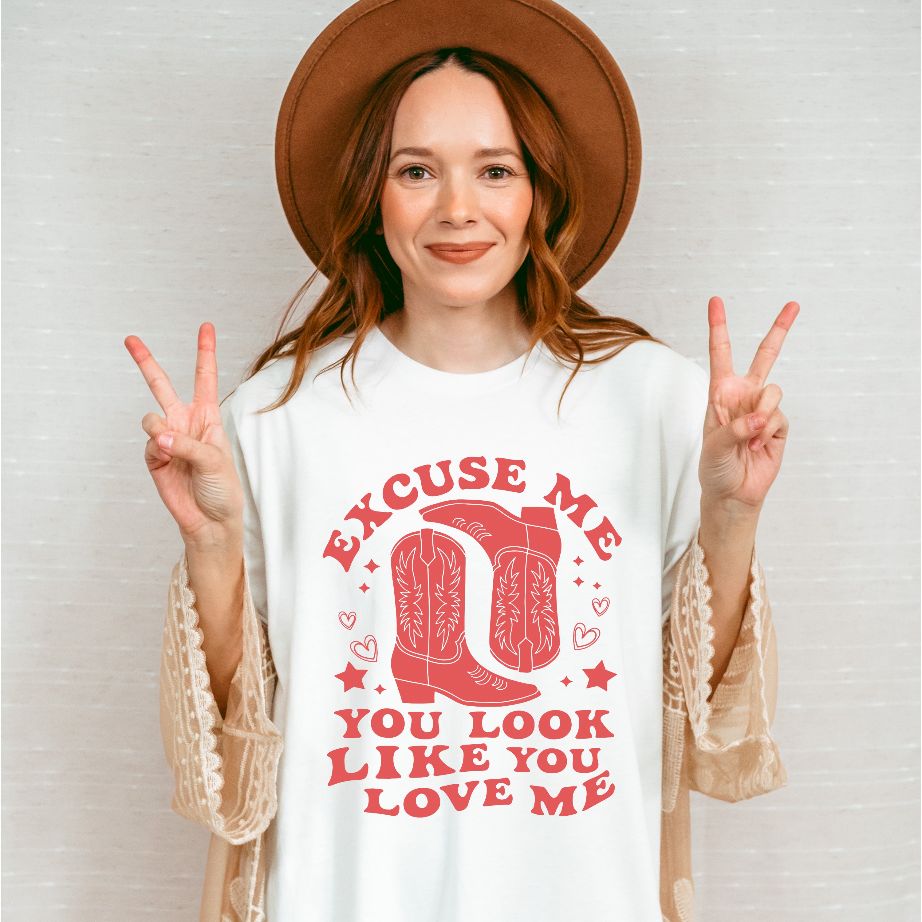 Excuse Me You Look Like You Love Me - Cowgirl Unisex Crewneck T-Shirt Sweatshirt Hoodie