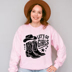 Let's Go Girls Cowboy Boots And Hat - Cowgirl Unisex Crewneck T-Shirt Sweatshirt Hoodie