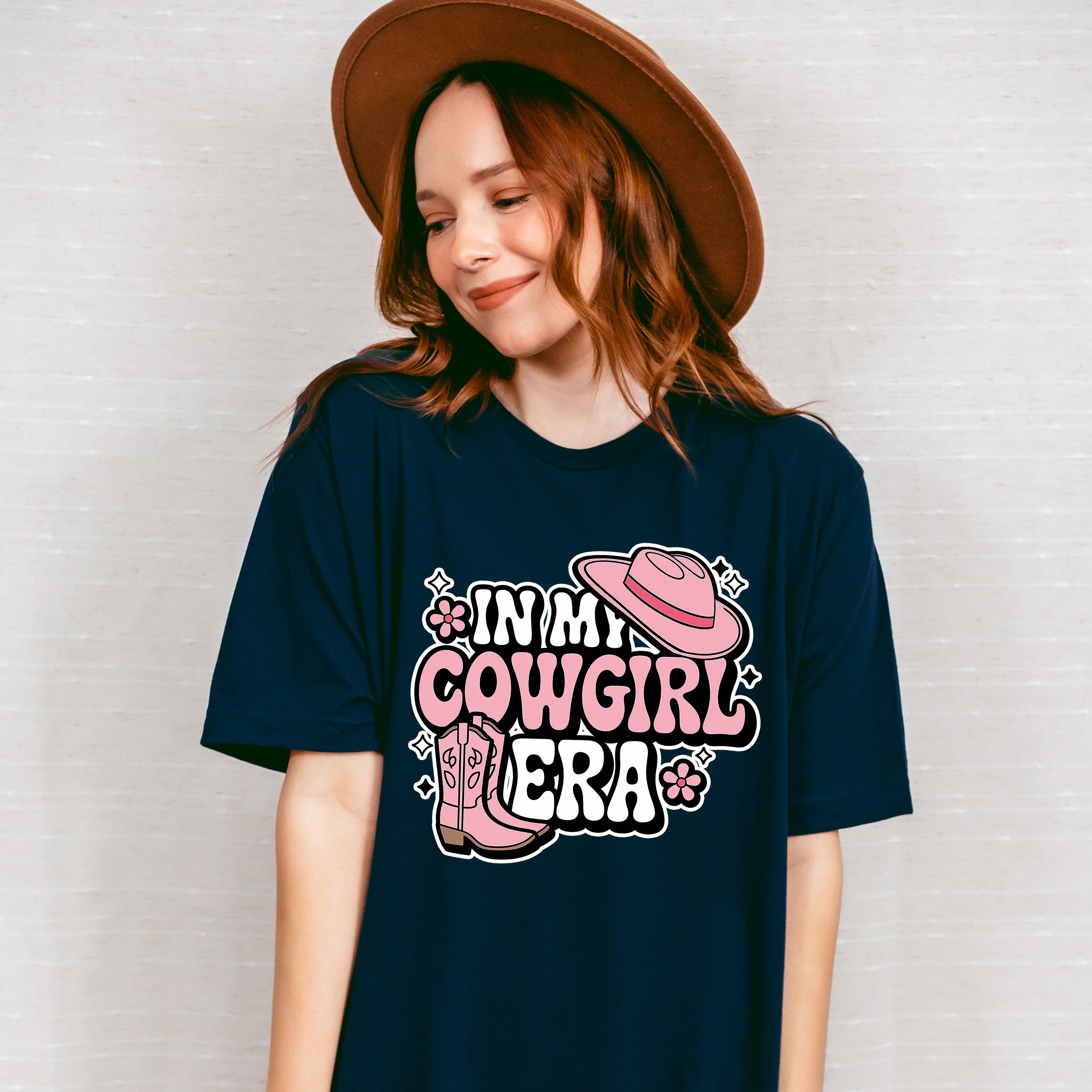 In My Cowgirl Era Pink Boots And Hat - Cowgirl Unisex Crewneck T-Shirt Sweatshirt Hoodie