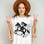 Cool Cowgirl Black And Red - Cowgirl Unisex Crewneck T-Shirt Sweatshirt Hoodie