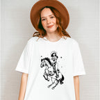 Cool Cowgirl Riding - Cowgirl Unisex Crewneck T-Shirt Sweatshirt Hoodie