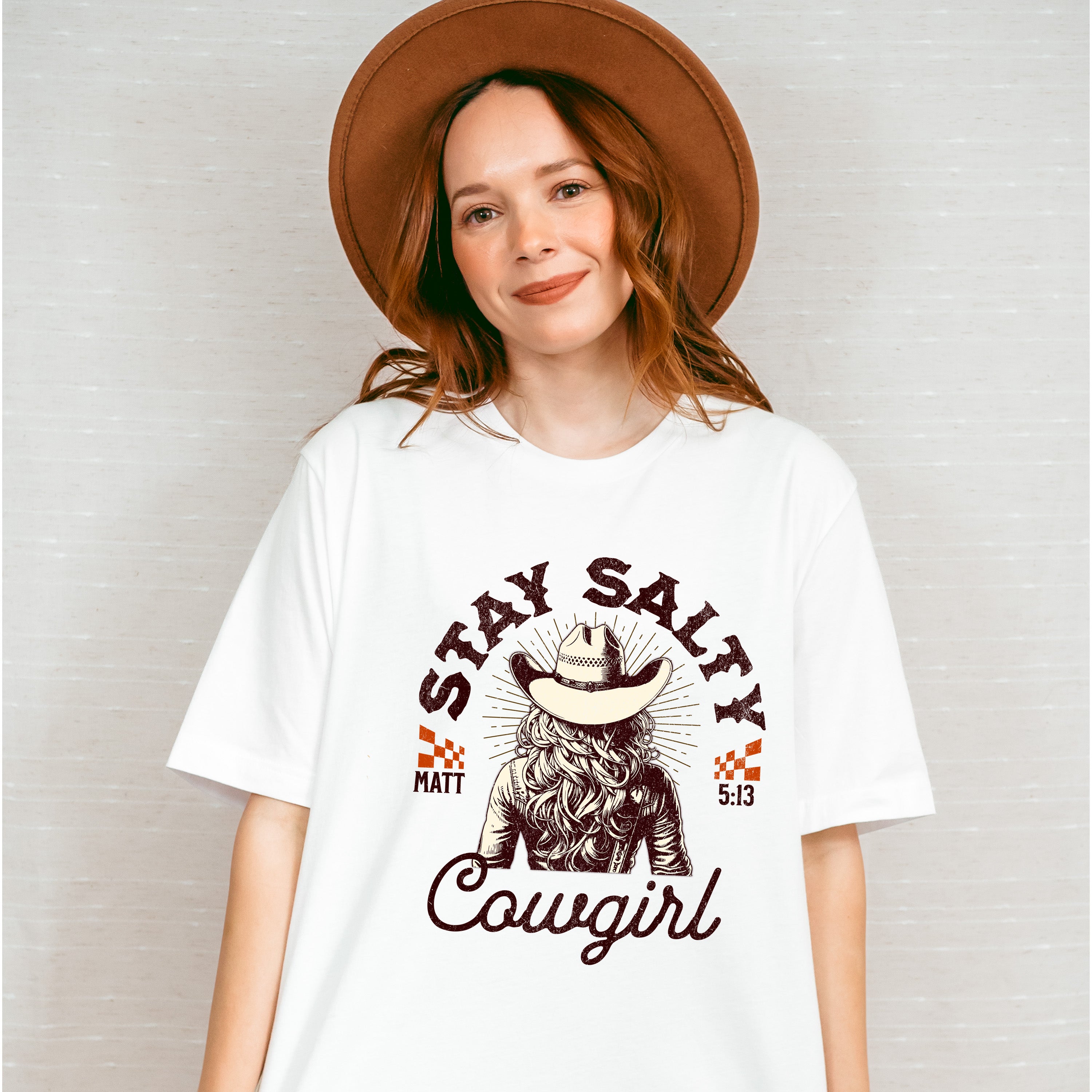 Stay Salty Cowgirl Matt 5:13 - Cowgirl Unisex Crewneck T-Shirt Sweatshirt Hoodie