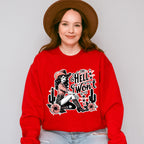The Hell I Won't Flowers - Cowgirl Unisex Crewneck T-Shirt Sweatshirt Hoodie