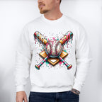 Baseball Pink And Blue Design - Baseball Unisex Crewneck T-Shirt Sweatshirt Hoodie