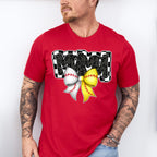 Mama White And Yellow Ribbon Design - Baseball Unisex Crewneck T-Shirt Sweatshirt Hoodie