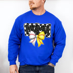 Mama White And Yellow Ribbon Design - Baseball Unisex Crewneck T-Shirt Sweatshirt Hoodie