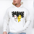 Mama White And Yellow Ribbon Design - Baseball Unisex Crewneck T-Shirt Sweatshirt Hoodie