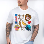 Baseball Hot Dog Popcorn - Baseball Unisex Crewneck T-Shirt Sweatshirt Hoodie