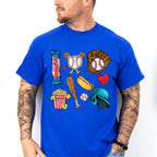 Baseball Hot Dog Popcorn - Baseball Unisex Crewneck T-Shirt Sweatshirt Hoodie