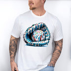 Baseball Glove Blue Design - Baseball Unisex Crewneck T-Shirt Sweatshirt Hoodie