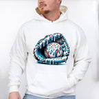 Baseball Glove Blue Design - Baseball Unisex Crewneck T-Shirt Sweatshirt Hoodie