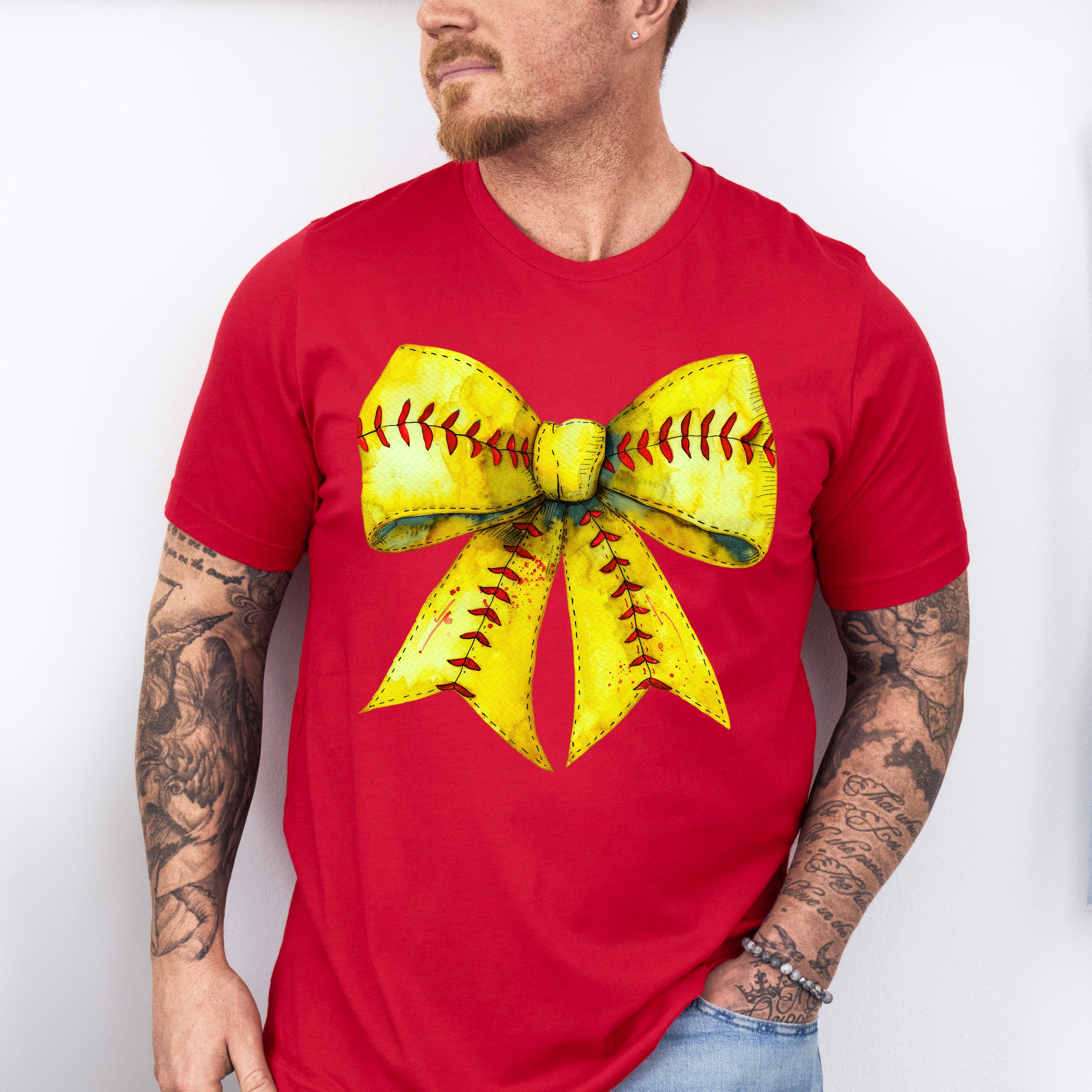Red And Yellow Bowtie - Baseball Unisex Crewneck T-Shirt Sweatshirt Hoodie
