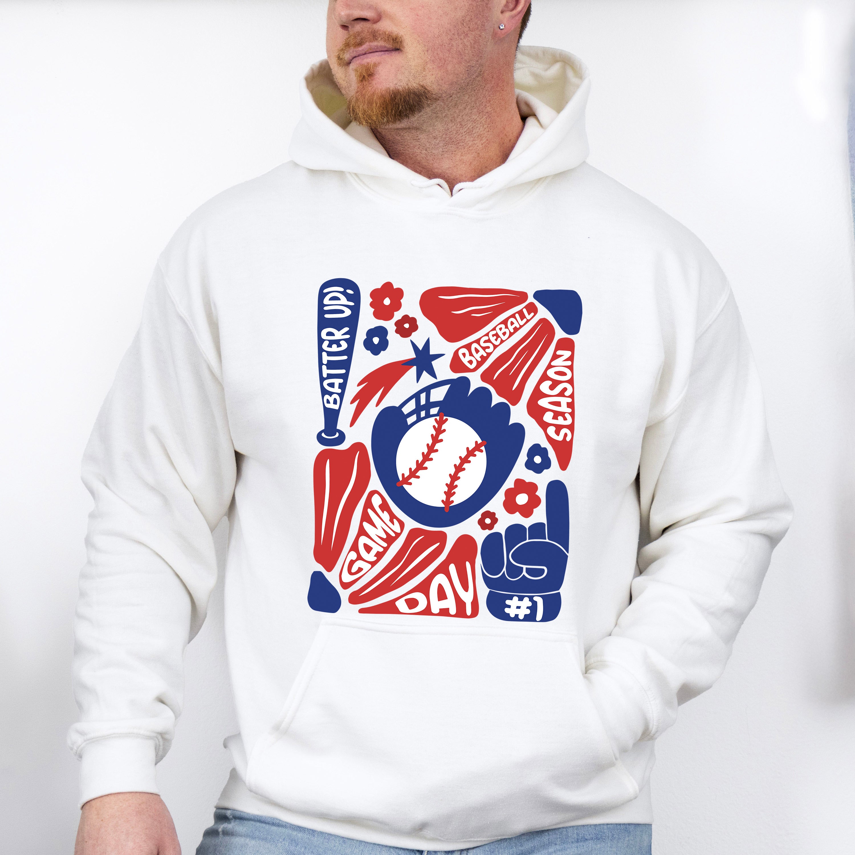 Batter Up Game Day Baseball Season - Baseball Unisex Crewneck T-Shirt Sweatshirt Hoodie