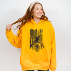 American Flag Reindeer Design - Hunting Theme Unisex Crewneck T-Shirt Sweatshirt Hoodie