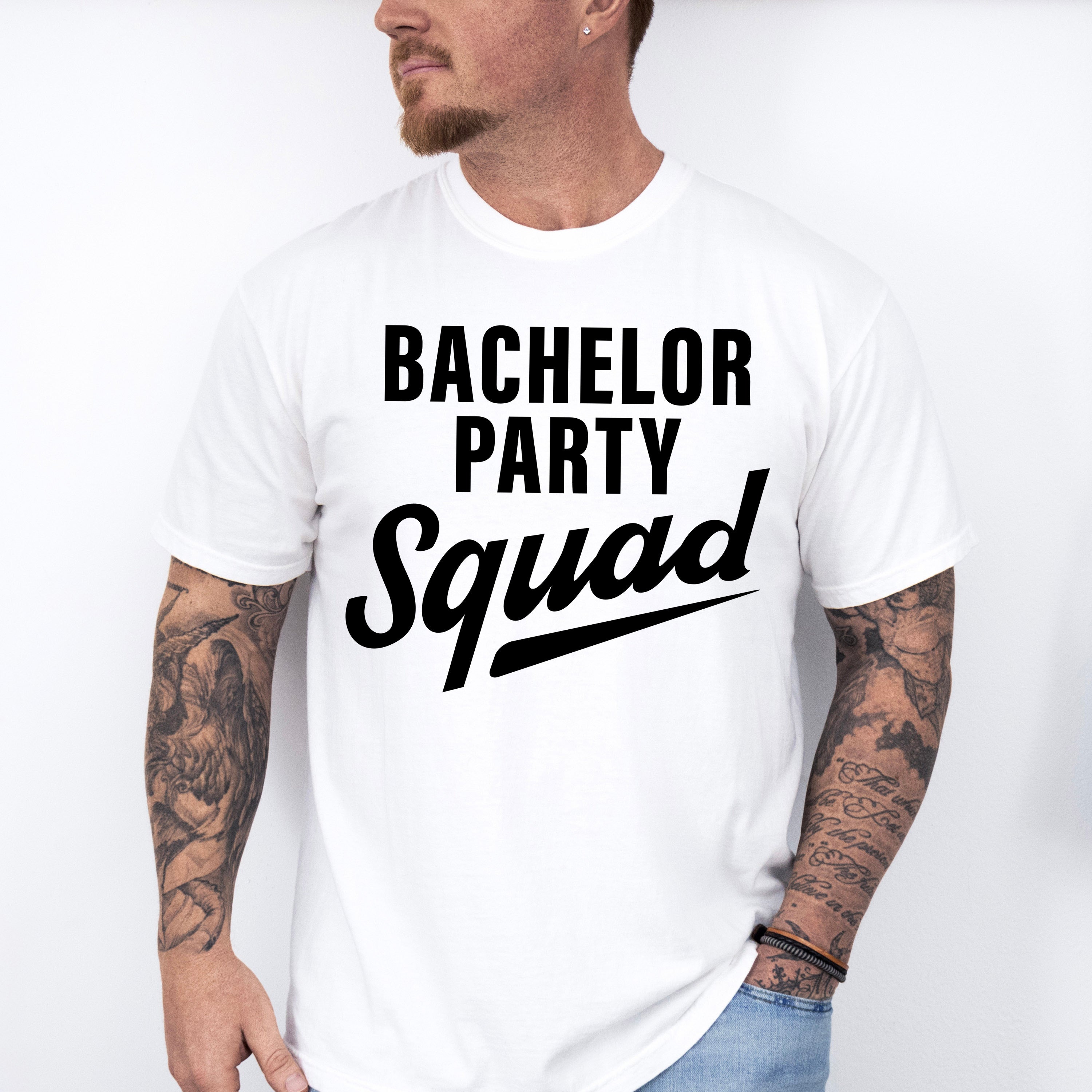 Bachelor Party Squad B&amp;W - Bachelor Unisex Crewneck T-Shirt Sweatshirt Hoodie