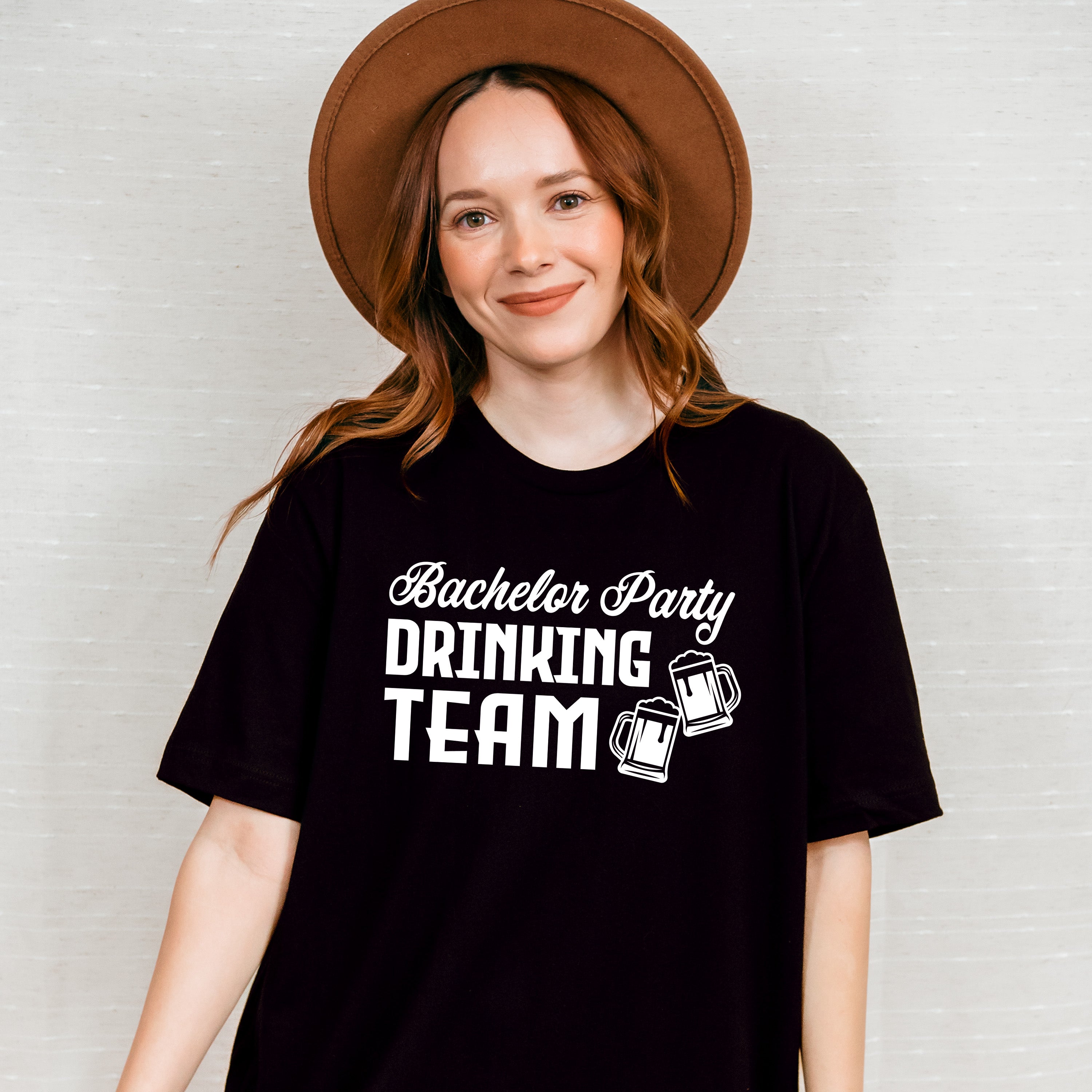 Bachelor Party Drinking Team B&amp;W Design - Bachelor Unisex Crewneck T-Shirt Sweatshirt Hoodie