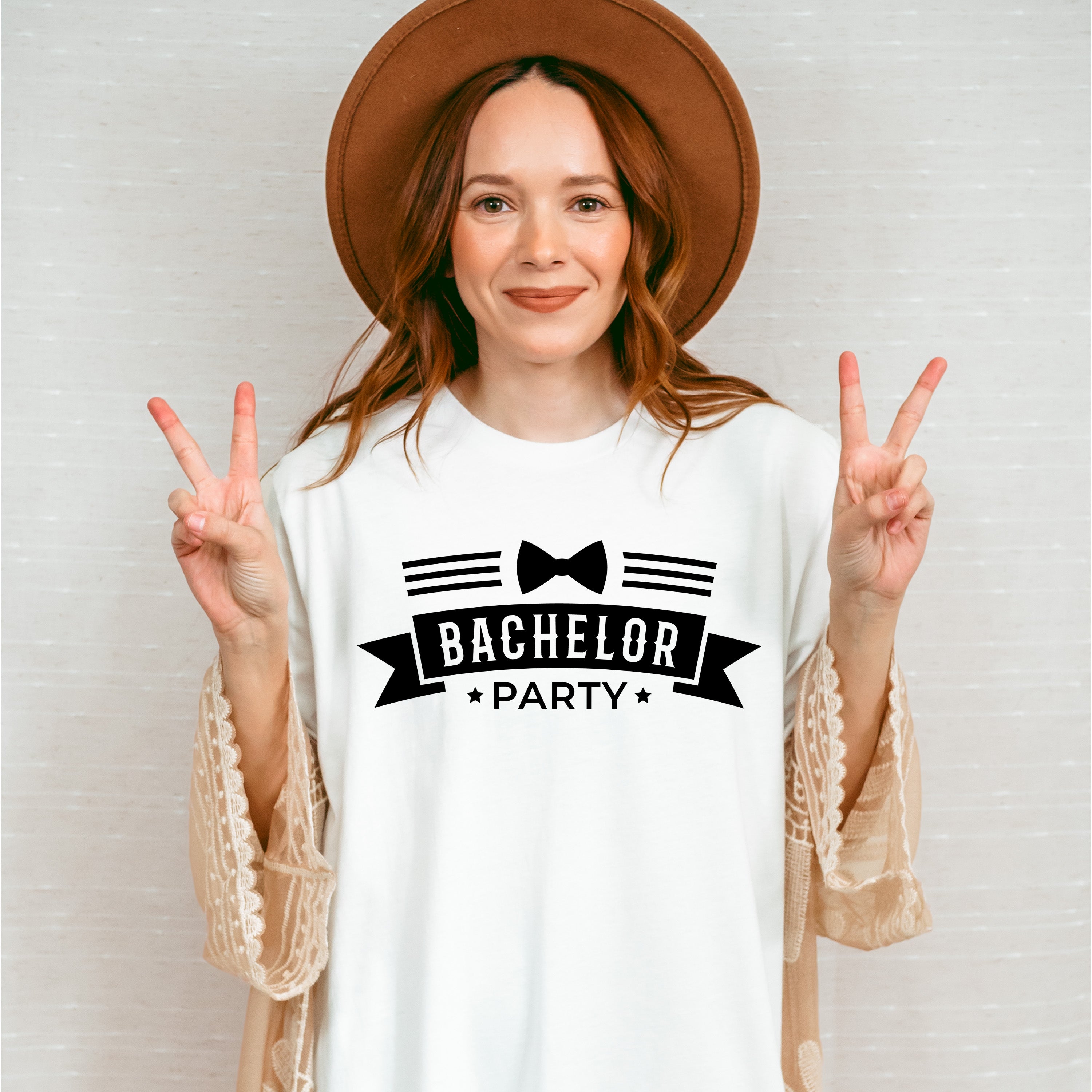 Bachelor Party Bowtie B&amp;W - Bachelor Unisex Crewneck T-Shirt Sweatshirt Hoodie