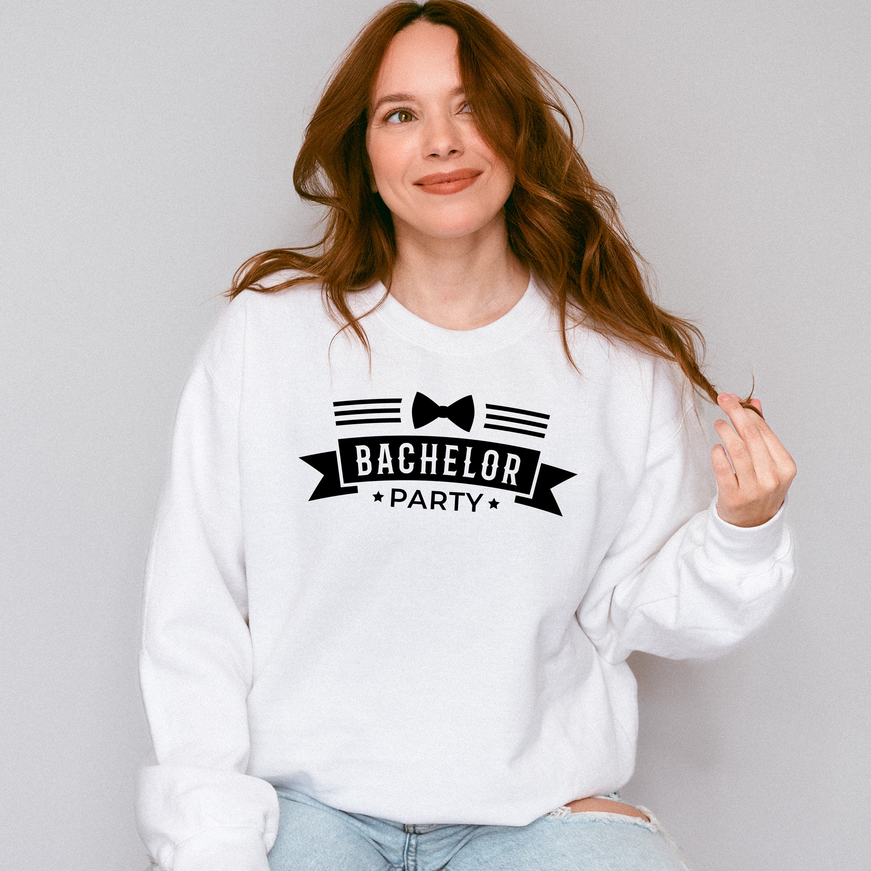 Bachelor Party Bowtie B&amp;W - Bachelor Unisex Crewneck T-Shirt Sweatshirt Hoodie